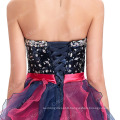 Grace Karin Hot Selling Strapless Sweetheart Beaded Black and Red Cheap Puffy Cocktail Dresses Short CL4976